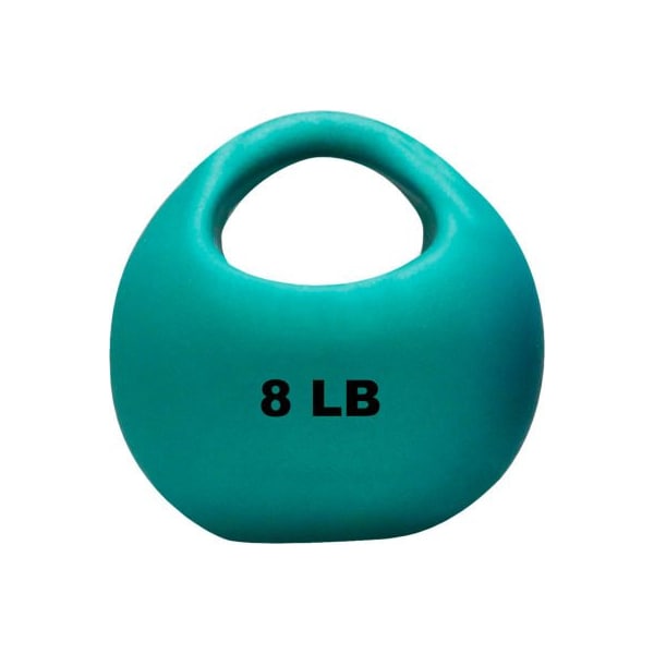 Fabrication Enterprises CanDo One-Handle Medicine Ball, 8 lb., 9" Diameter, Green 509059 - main
